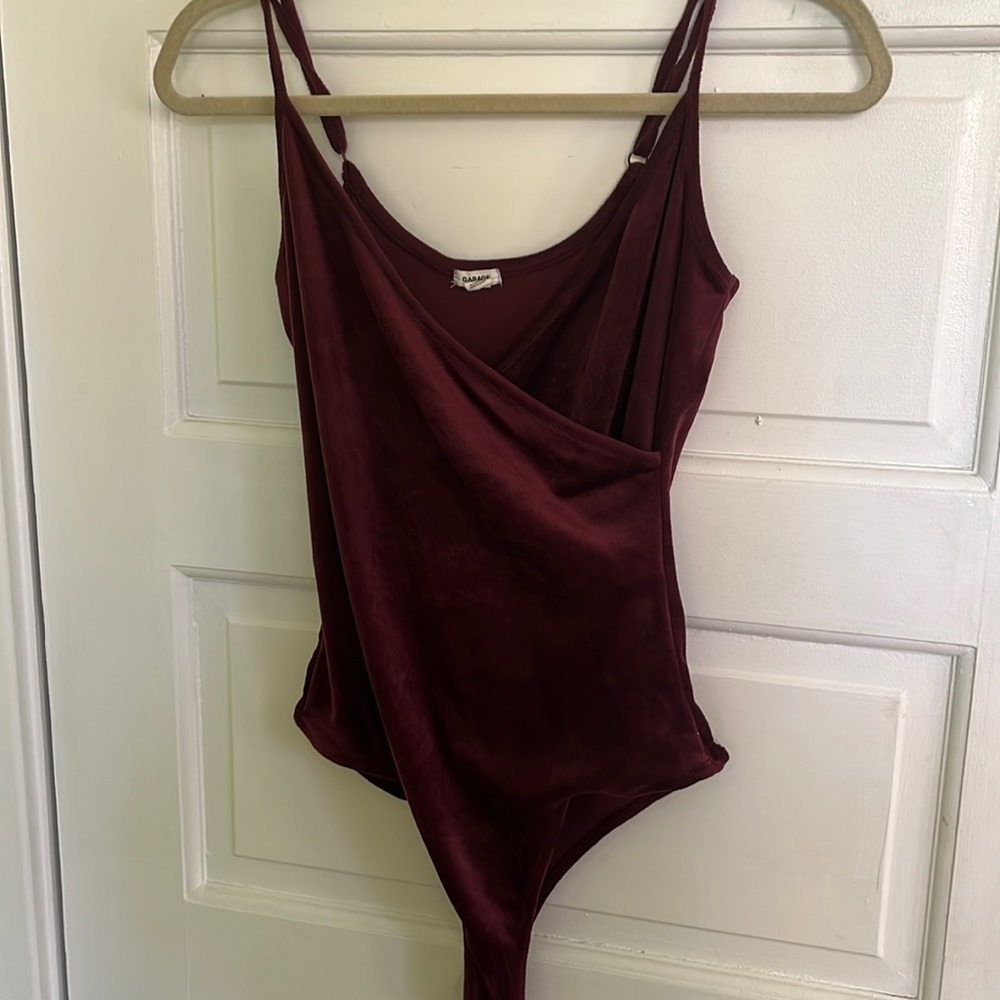 Red Velvet Garage Bodysuit - Size Medium